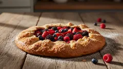 Galette mit roten Beeren: eine einfache und hübsche rustikale Tarte in weniger als einer Stunde